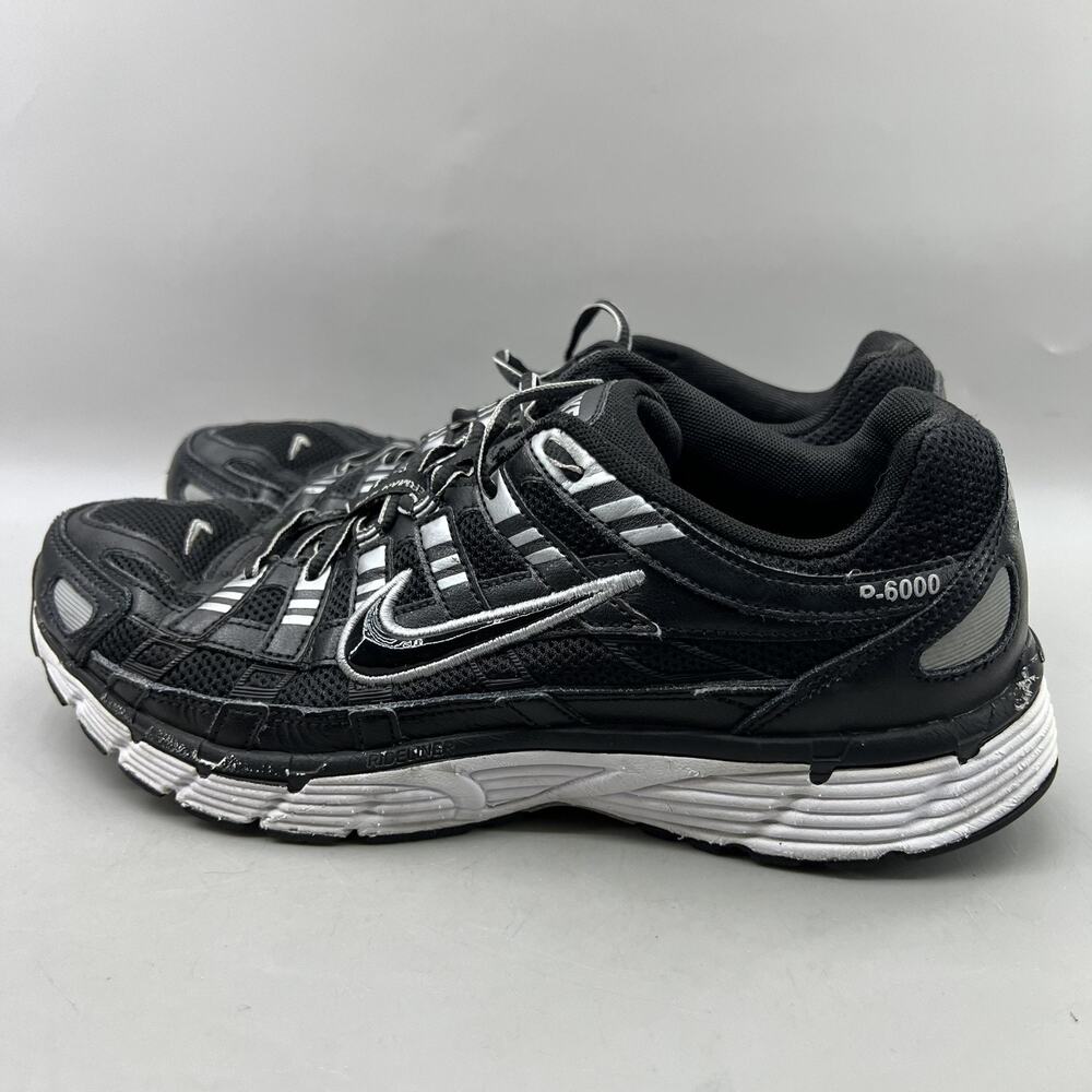 Nike P-6000 Running Shoes Men Size 9.5 Black White Mesh Comfort Cushion Sneakers - Picture 3 of 9